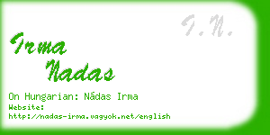 irma nadas business card