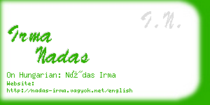 irma nadas business card